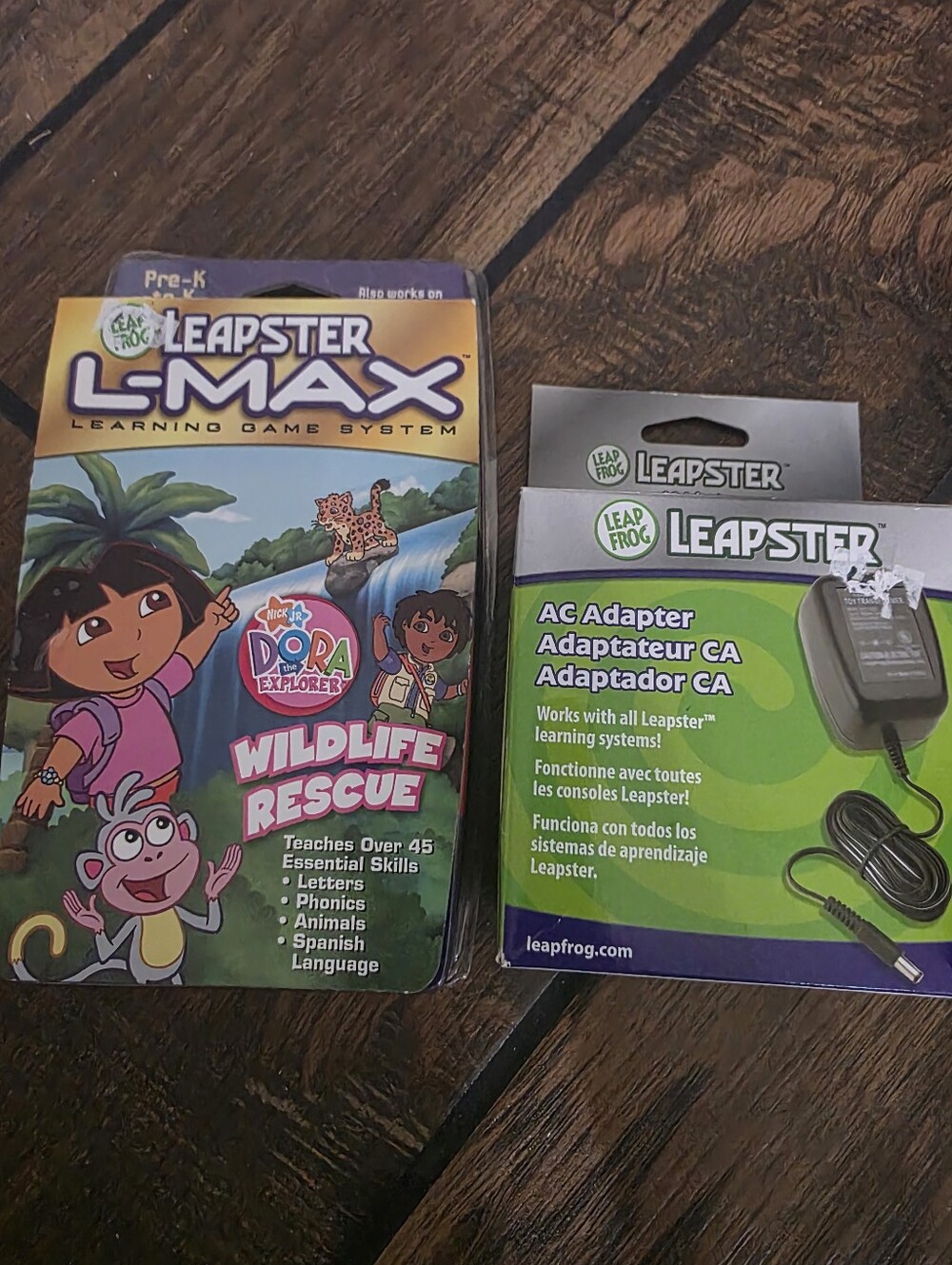 New In Box Dora The Explorer Leapster Game And AC Adaptor